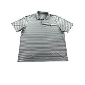 Local Boy Outfitters Polo Shirt Mens Sz XL Blue Striped Performance Stretch Golf